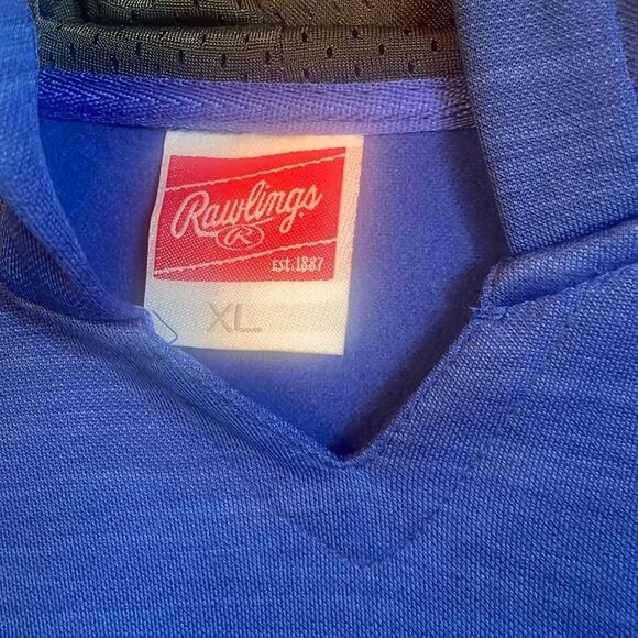 Rawlings boys youth xl Vibrant blue hoodie with zip front pocket NWT - Picture 2 of 5